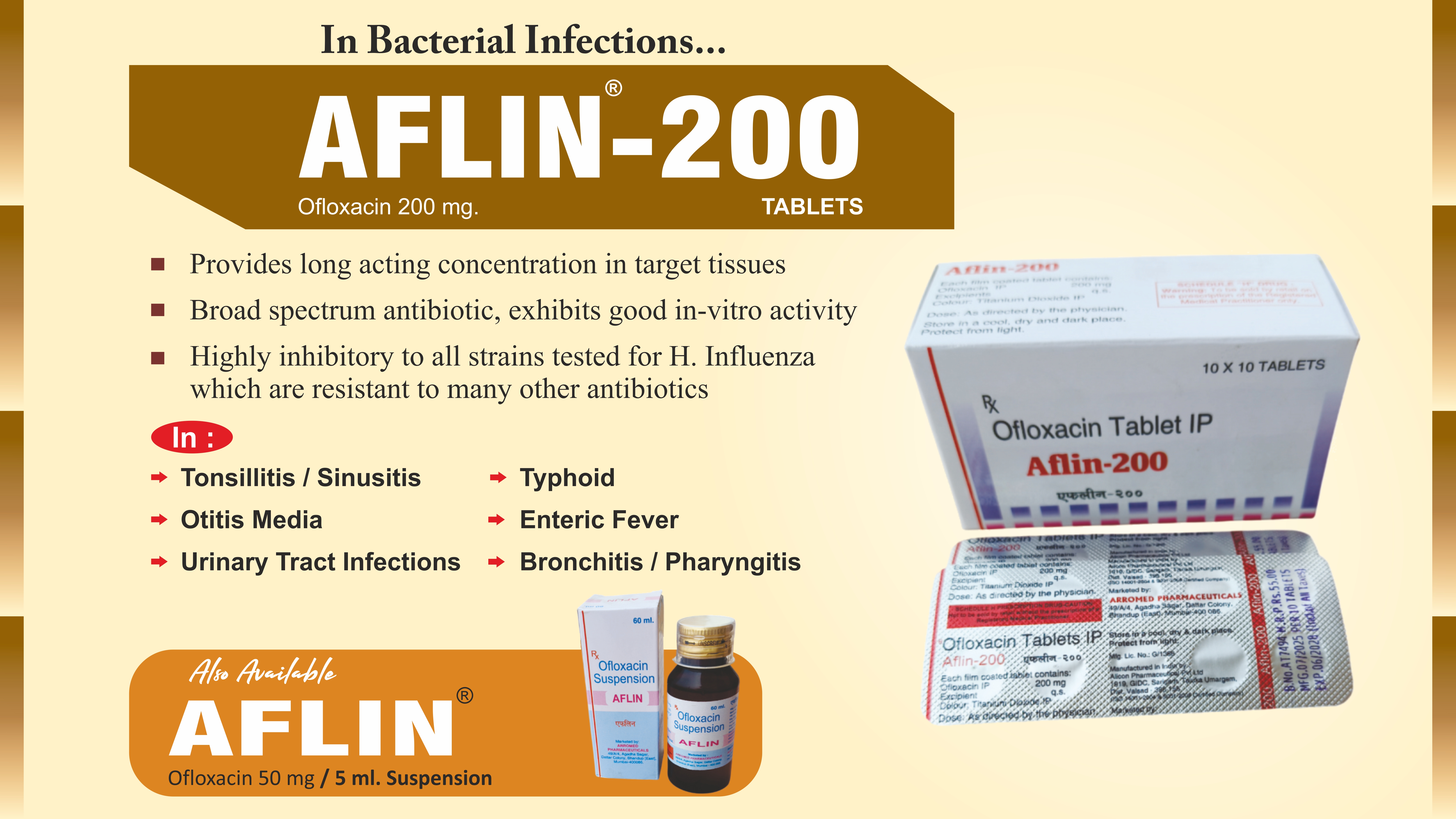 Aflin-200 Oral Suspension product image by Arromed Pharmaceuticals