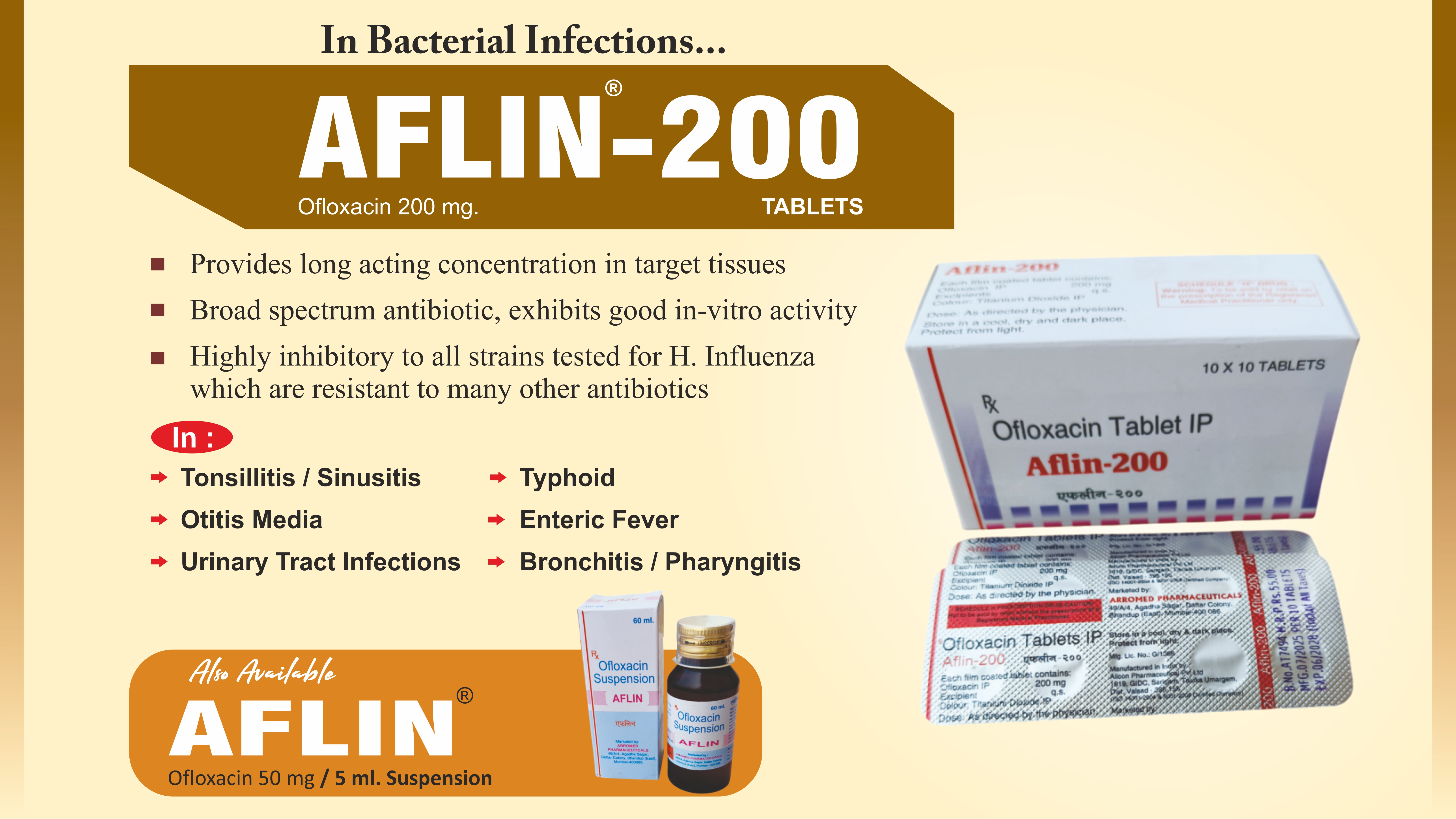 Aflin-200 product image by Arromed Pharmaceuticals